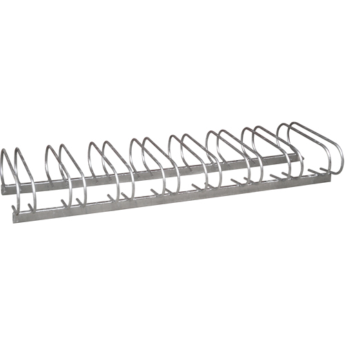 Style Bicycle Rack, Galvanized Steel, 8 Bike Capacity Solutions industrielles ALPHA