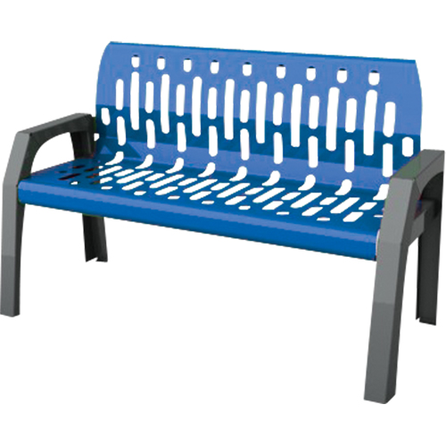 Stream Benches, Steel, 48" L x 25" W x 34" H, Blue Solutions industrielles ALPHA