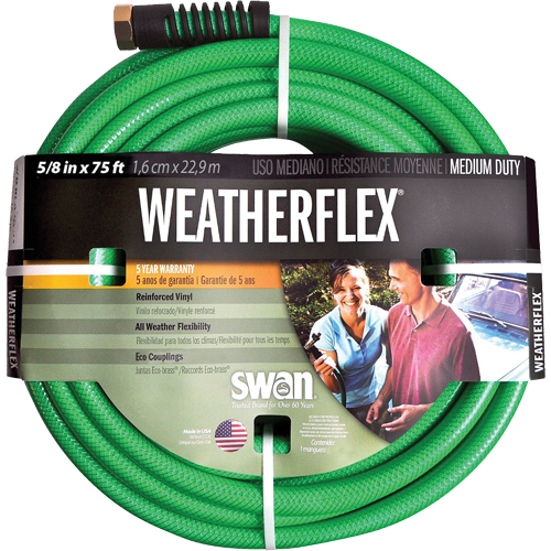 Boyaux d'arrosage pour travaux moyens Weatherflex , Vinyle, 5/8" dia x 75' Solutions industrielles ALPHA