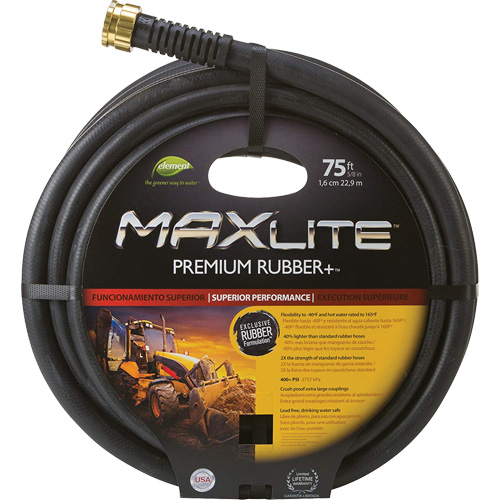 Boyaux pour usage commercial, Caoutchouc, 5/8" dia x 75' Solutions industrielles ALPHA