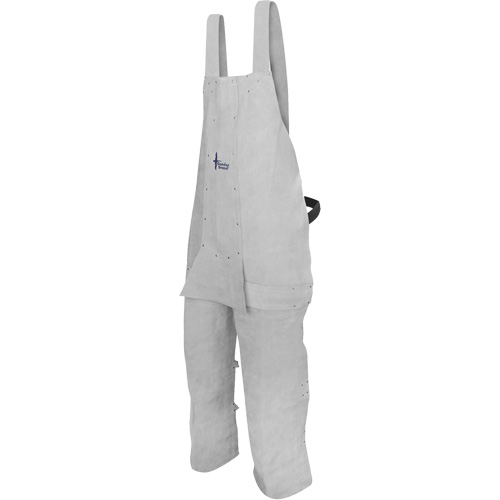 Tablier de soudage en cuir, Salopette &agrave; jambes fendues, Gris perle Solutions industrielles ALPHA