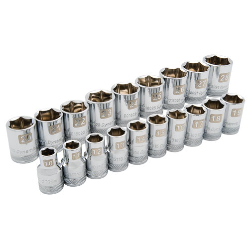Jeu de douilles m&eacute;triques, 19 Mcx, Prise de 1/2" Solutions industrielles ALPHA