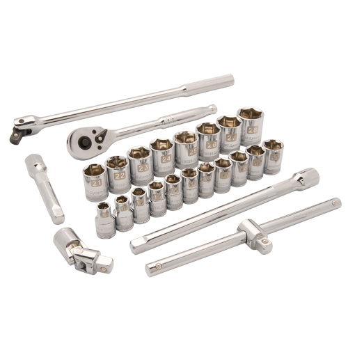 Jeu de douilles m&eacute;triques, 25 Mcx, Prise de 1/2" Solutions industrielles ALPHA