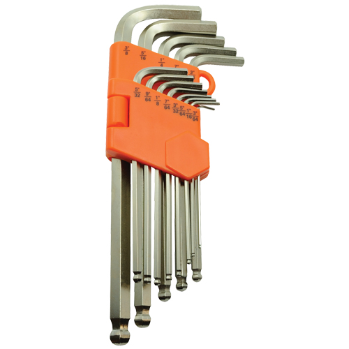 Ball End Hex Key Set, 13 Pcs., Imperial Solutions industrielles ALPHA