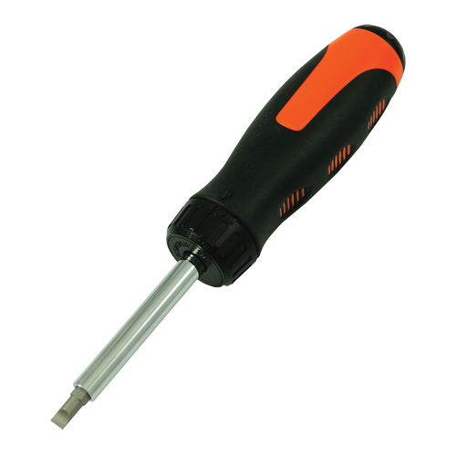 Tournevis multi embouts &agrave; cliquet, 10-3/5" lo, Prise Coussin&eacute;e Solutions industrielles ALPHA