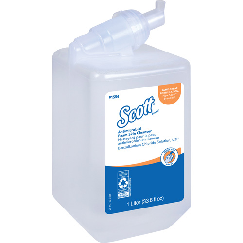 Nettoyant antimicrobien pour la peau Control de Scott, Mousse, 1 L, Sans parfum Solutions industrielles ALPHA