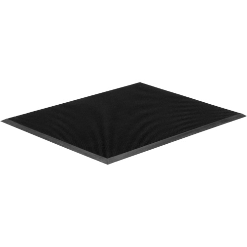 Tapis Gritstop Fingermat, Caoutchouc, Grattoir Type, Motif Textur&eacute;, 2-2/3" x 3-3/4", Noir Solutions industrielles ALPHA
