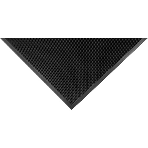 Tapis Gritstop Fingermat, Caoutchouc, Grattoir Type, Motif Textur&eacute;, 2-2/3" x 3-3/4", Noir Solutions industrielles ALPHA