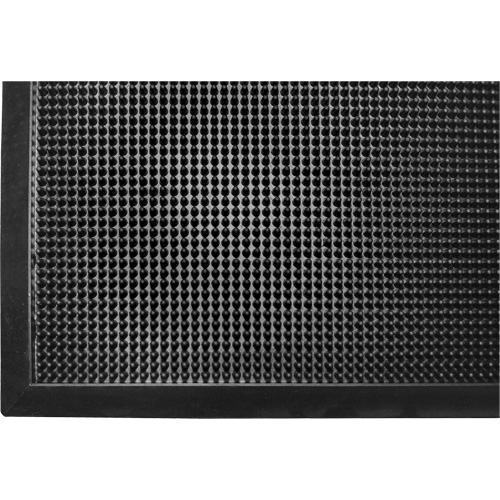 Tapis Gritstop Fingermat, Caoutchouc, Grattoir Type, Motif Textur&eacute;, 2-2/3" x 3-3/4", Noir Solutions industrielles ALPHA