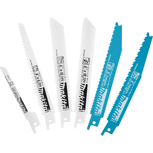 6-Piece Recipro Saw Blade Assortment Pack, Bi-Metal, 6-18 TPI, 6"/3-1/2" L x 3/4" W Solutions industrielles ALPHA
