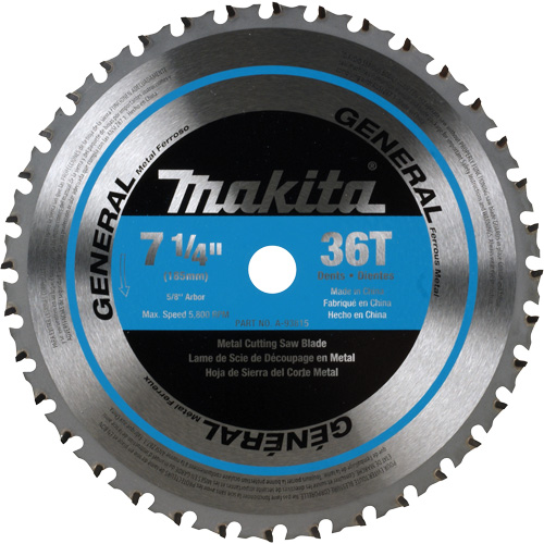 CERMET Tipped Saw Blade, 7-1/4", 36 Teeth, Metal Use Solutions industrielles ALPHA