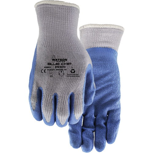 Stealth Blue Chip Coated Gloves, Large, Rubber Latex Coating, 10 Gauge, Polyester Shell Solutions industrielles ALPHA