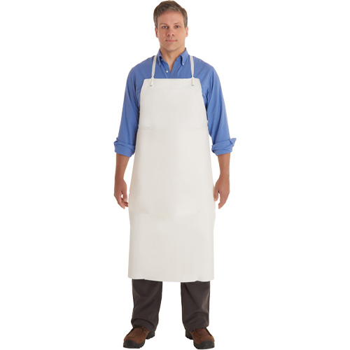 Tablier en PVC AlphaTec 56-101, PVC/Vinyle, Blanc, 33" la x 44" lo Solutions industrielles ALPHA