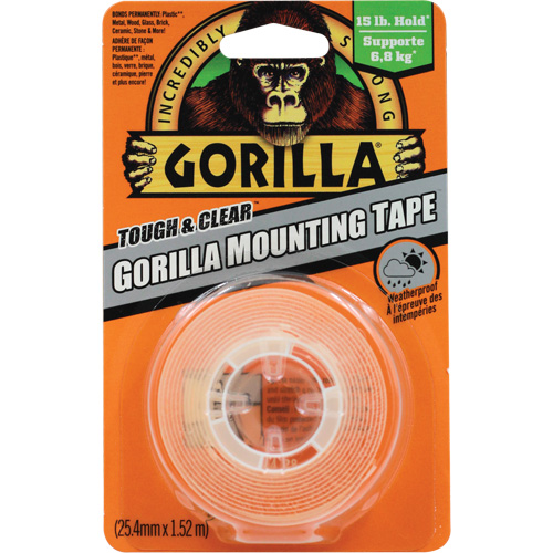 Tough & Clear Mounting Tape, 25.4 mm (1") x 1.52 m (5'), Clear Solutions industrielles ALPHA