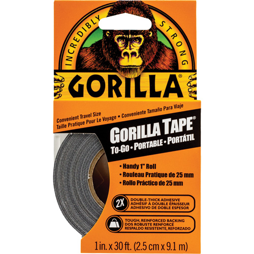 Duct Tape To-Go, 17 mils, Black, 25.4 mm (1") x 9.14 m (30') Solutions industrielles ALPHA