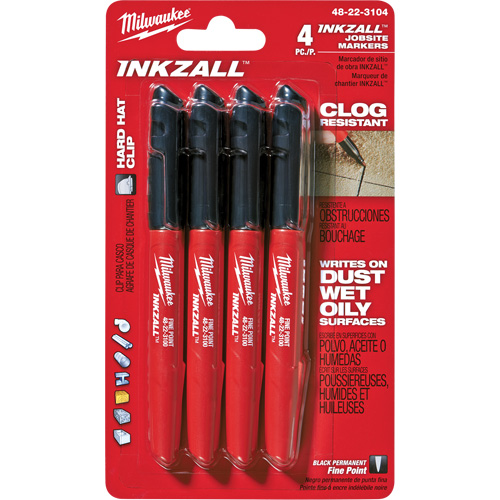 Marqueur Inkzall, Noir, Pointe Fin Solutions industrielles ALPHA