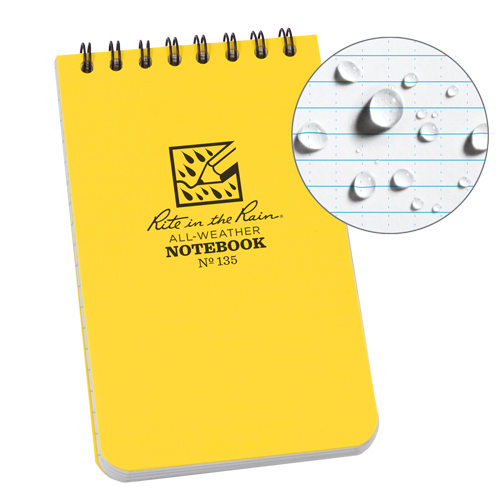 Pocket Top-Spiral Notebook, Soft Cover, Yellow, 100 Pages, 3" W x 5" L Solutions industrielles ALPHA