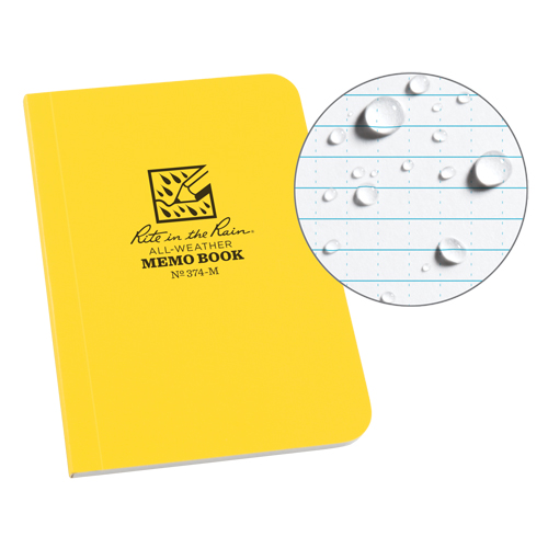 Livre m&eacute;mo, Couverture souple, Jaune, 112 Pages, 3-1/2" , 5"  Solutions industrielles ALPHA