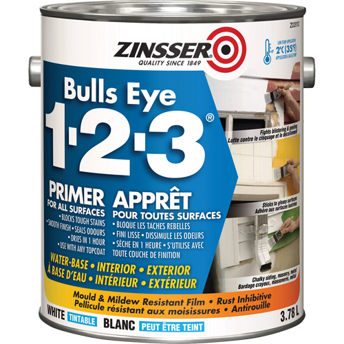 Appr&ecirc;t &agrave; base deau Bulls Eye 1-2-3, 3,78 L, Gallon, Blanc Solutions industrielles ALPHA