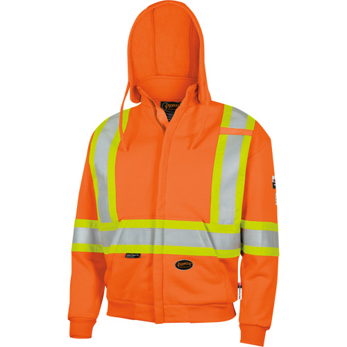 338SF Flame-Resistant Zip Style Hoodie, Men's, X-Large, High Visibility Orange, 22 cal/cm² Solutions industrielles ALPHA