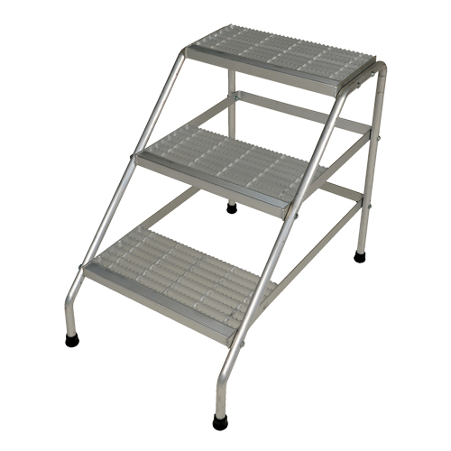 Aluminum Step Stand, 3 Steps, 34-9/16" x 22-13/16" x 30" High Solutions industrielles ALPHA