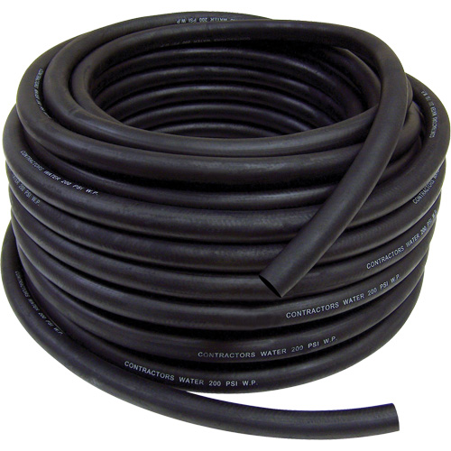 Boyau de jardin d'&eacute;vacuation de l'eau pour entrepreneur, Caoutchouc, 3/4" dia x 50' Solutions industrielles ALPHA
