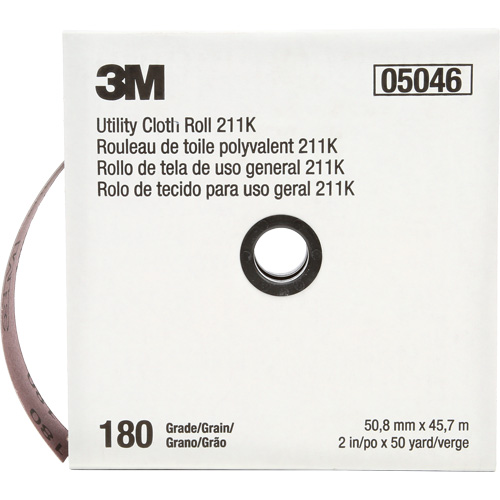 Utility Roll 211K, Aluminum Oxide, 2" W x 150' L, 180 Grit Solutions industrielles ALPHA