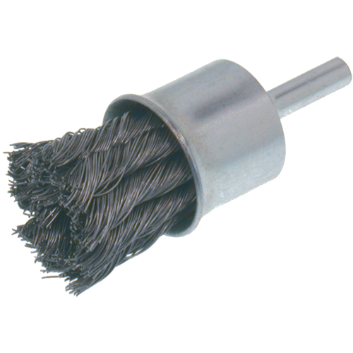 Brosses &eacute;conomiques &agrave; fils nou&eacute;s, 1" dia., dia. Des fils 0.012, Tige 1/4" Solutions industrielles ALPHA