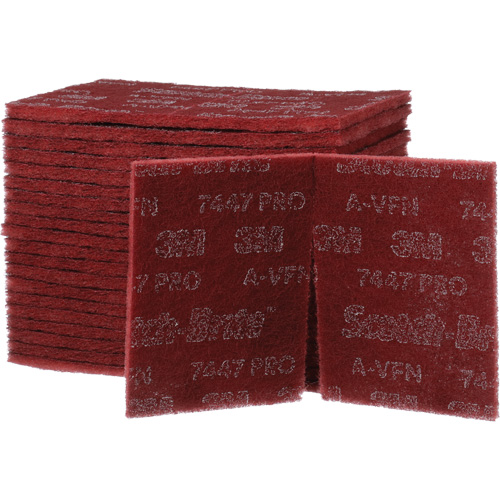 Scotch-Brite 7447 Hand Pads, Aluminum Oxide, 9" x 6", Very Fine Grit Solutions industrielles ALPHA