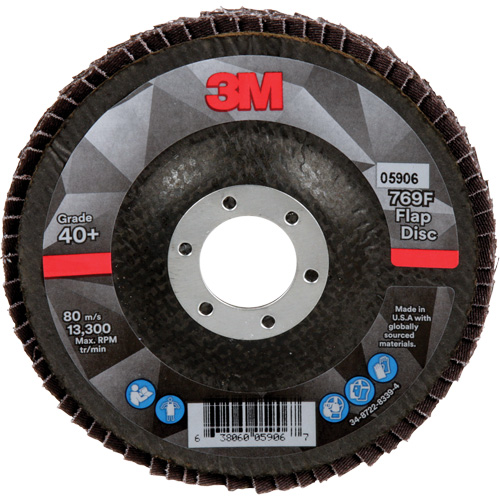 769F Quick Change Flap Disc, 4-1/2" x 7/8", Type 29, 40+ Grit, Ceramic Solutions industrielles ALPHA