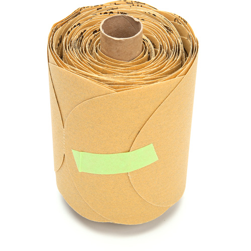 Stikit Gold Paper 216U Disc Roll, Aluminum Oxide, 5" W x 52' L, P120 Grit Solutions industrielles ALPHA