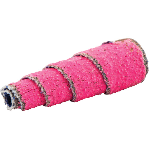 Rouleaux de cartouches en spirale pleine conique R928, 80 Grain, 1/2" dia., C&eacute;ramique d'alumine, 1-1/2" lo, 1/8" Dimension de l'arbre Solutions industrielles ALPHA