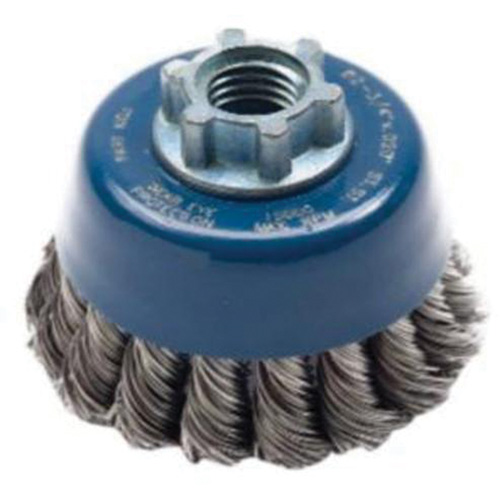 Brosse-boisseau &agrave; fils nou&eacute;s, 2-3/4" dia. x 5/8"-11 arbre Solutions industrielles ALPHA