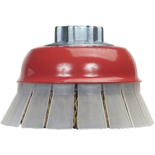 Brosse-boisseau en fil m&eacute;tallique serti avec grille de protection Solutions industrielles ALPHA