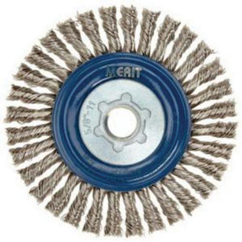 Stringer Bead Knot Wire Brush For Angle Grinders, 5" Dia., 0.02" Fill, 5/8"-11 Arbor, Stainless Steel Solutions industrielles ALPHA