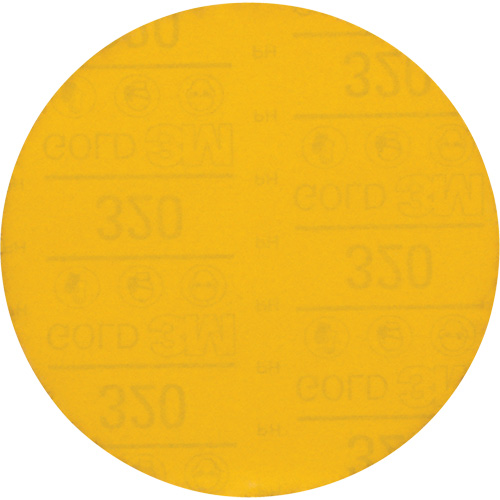 Hookit Gold Abrasive Disc, 6" Dia., 320 Grit, Aluminum Oxide, C-Weight Solutions industrielles ALPHA