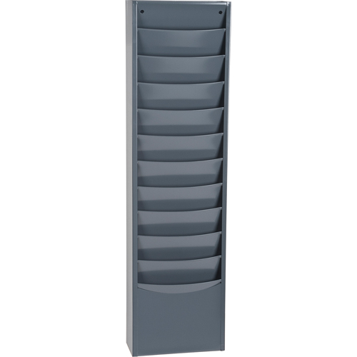 Literature Storage Racks, Stationary, 11 Slots, Steel, 9-3/4" W x 4-1/8" D x 36" H Solutions industrielles ALPHA