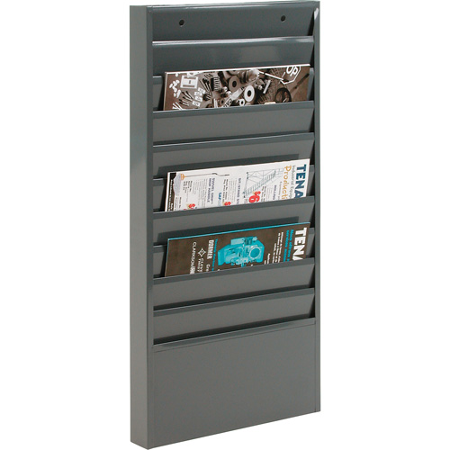 Literature Storage Racks, Stationary, 10 Slots, Steel, 13-1/8" W x 2" D x 26-1/4" H Solutions industrielles ALPHA