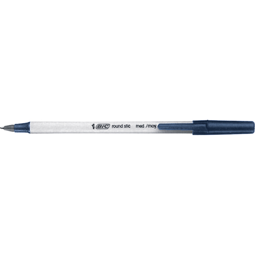 Bic&reg; Round Stic Ball Point Pen, Blue, 1 mm Solutions industrielles ALPHA