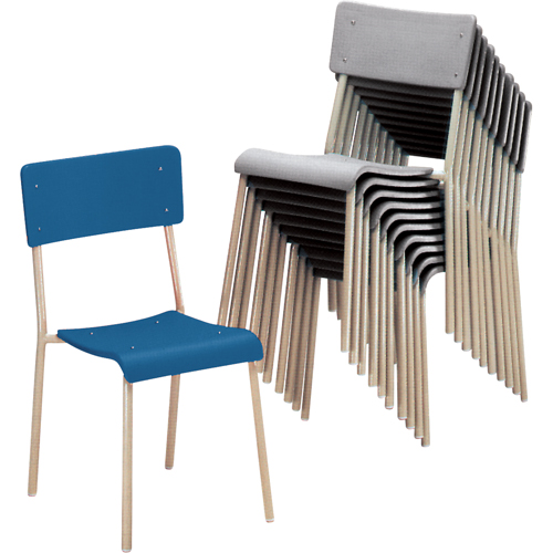 Ventura Stacking Chair, Plastic, Blue Solutions industrielles ALPHA