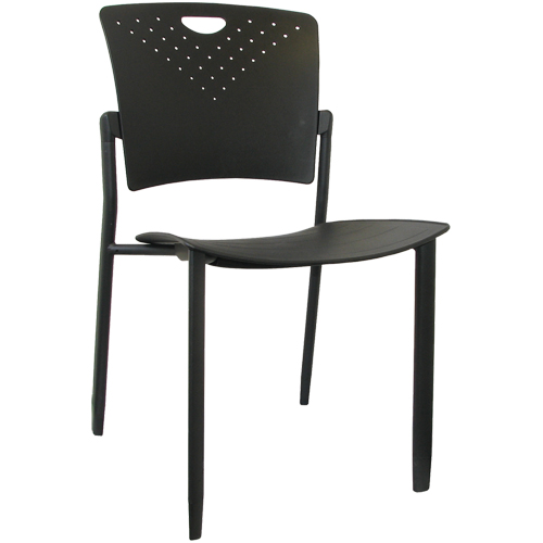 MaxX StaxX Stackable Chairs, Polypropylene, 17-1/4" High, 275 lbs. Capacity, Black Solutions industrielles ALPHA