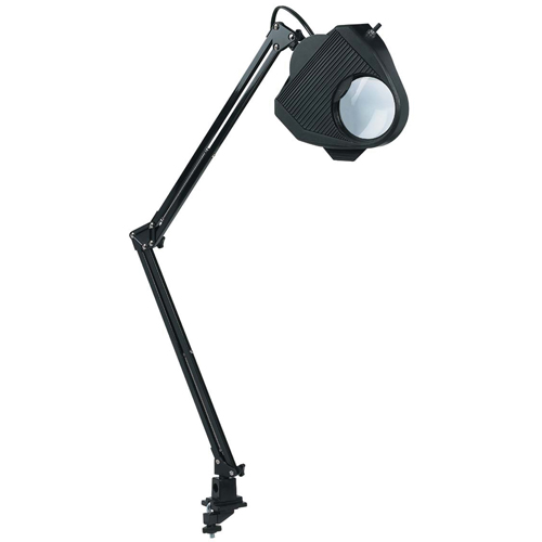 Magnifying Task Light, 60 W, Fluorescent/Incandescent/LED, Clamp, 40" Neck, Black Solutions industrielles ALPHA