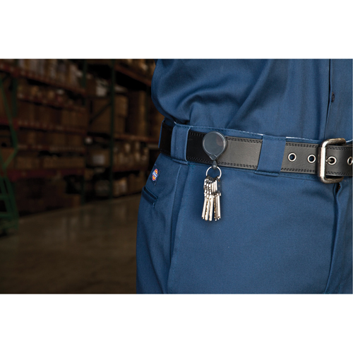 Anneaux &agrave; cl&eacute;s r&eacute;tractables Mini-Bak, Plastique, C&acirc;ble 36", Fixation Agrafe de ceinture Solutions industrielles ALPHA