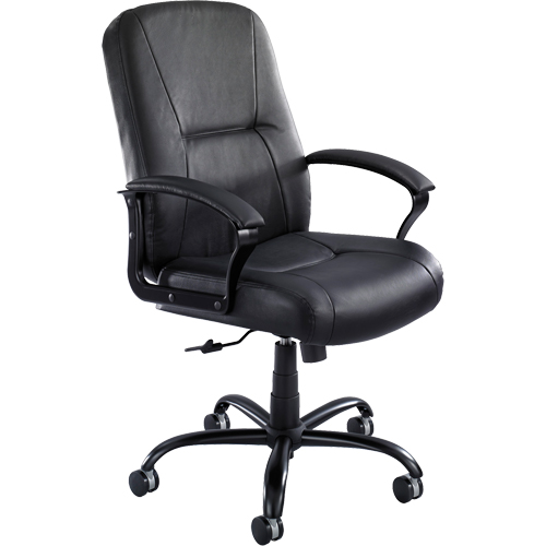 Serenity Big & Tall Chair, Leather, Black, 500 lbs. Capacity Solutions industrielles ALPHA