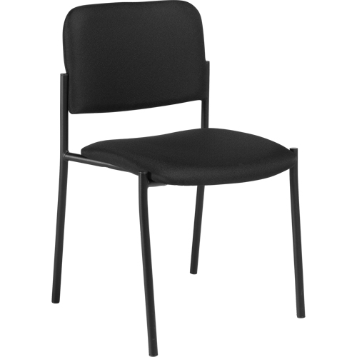 Armless Stacking Chairs, Fabric, 32" High, 300 lbs. Capacity, Black Solutions industrielles ALPHA