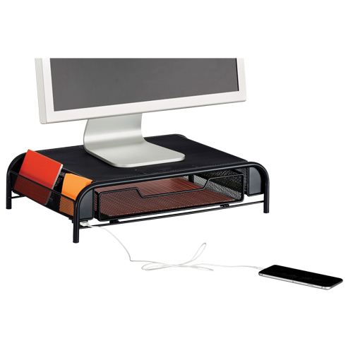 Organisateur de bureau avec alimentation USB Onyx Solutions industrielles ALPHA
