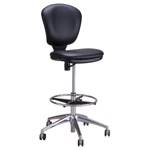 Metro Extended-High Chair, Vinyl, Black, 250 lbs. Capacity Solutions industrielles ALPHA