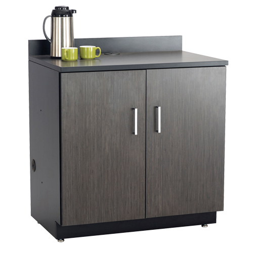 Armoire modulaire de base, M&eacute;lamine, 2 Tablettes, 39" h x 36" la x 25" P, Nuit d'Asie/noir Solutions industrielles ALPHA