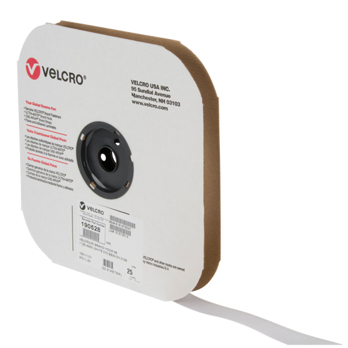 Ruban d'attaches, Crochet, 25 vg x 1", Cousu, Blanc Solutions industrielles ALPHA