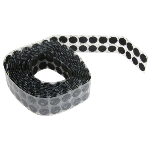 Fastener Coins, Hook & Loop, 3/4" Dia., Adhesive, Black Solutions industrielles ALPHA